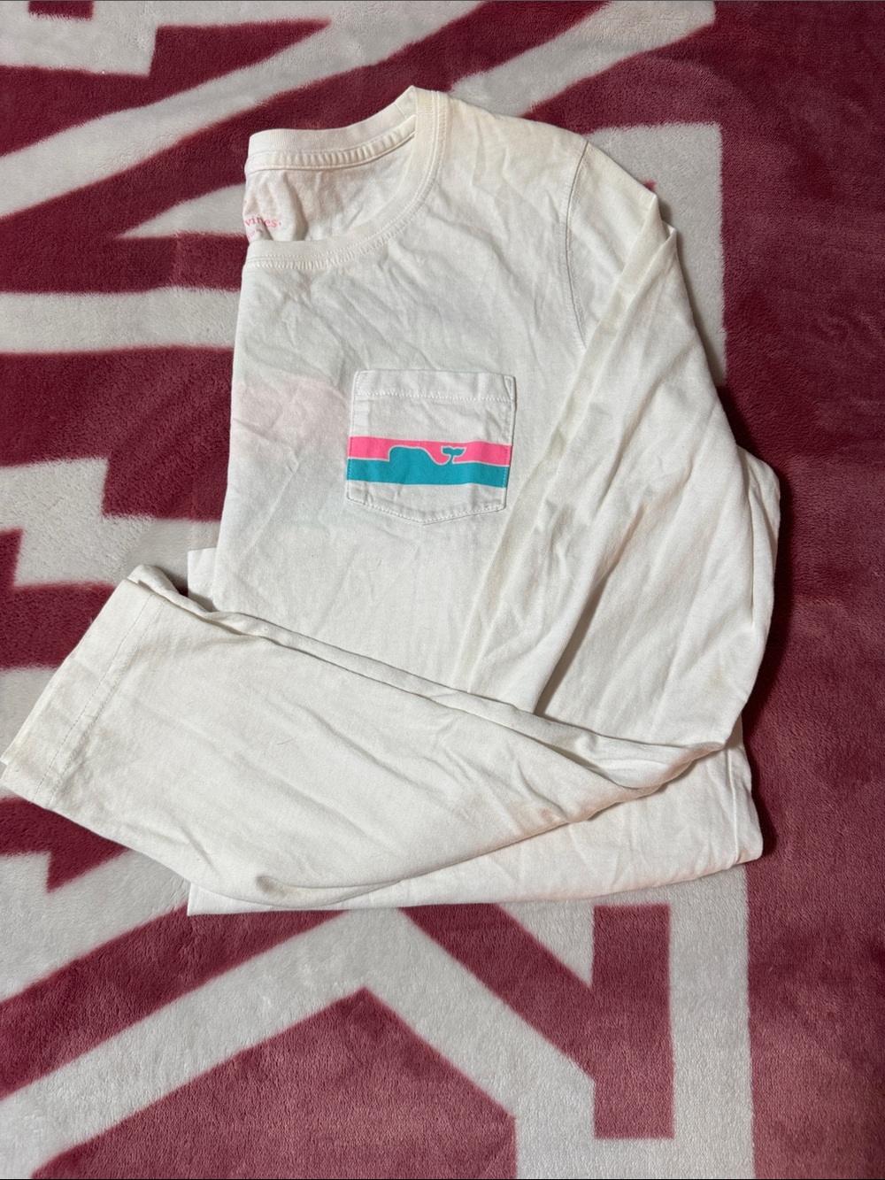 Vineyard Vines White Long Sleeve Tee